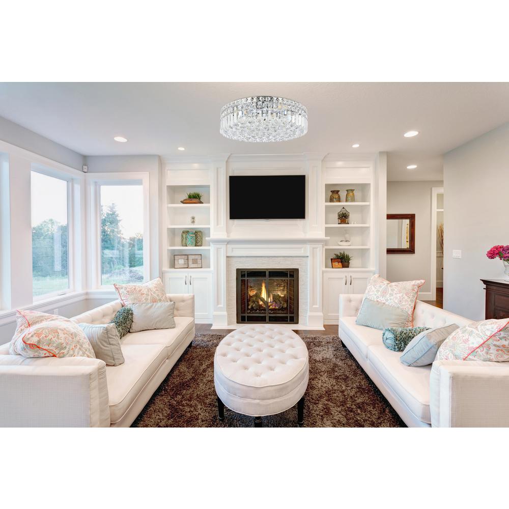 Maxime 6 light Chrome Flush Mount Clear Royal Cut Crystal. Picture 8