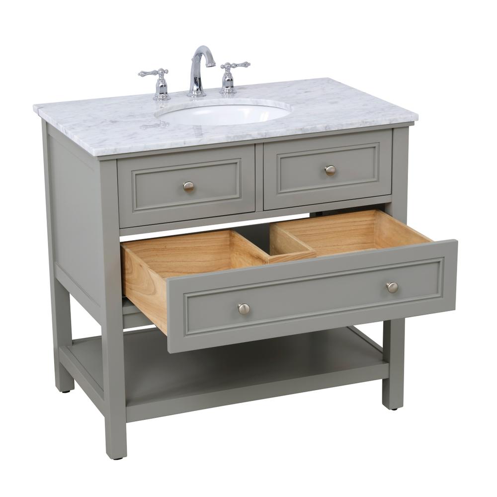 36 in. Single bathroom vanity set in Grey. Picture 12