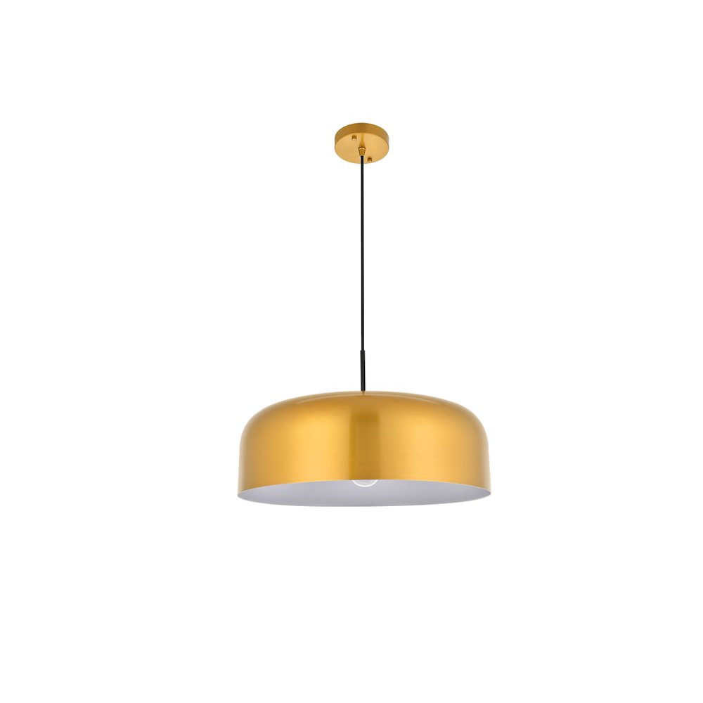 Etude 1 Light Satin Gold And Black Pendant. Picture 5