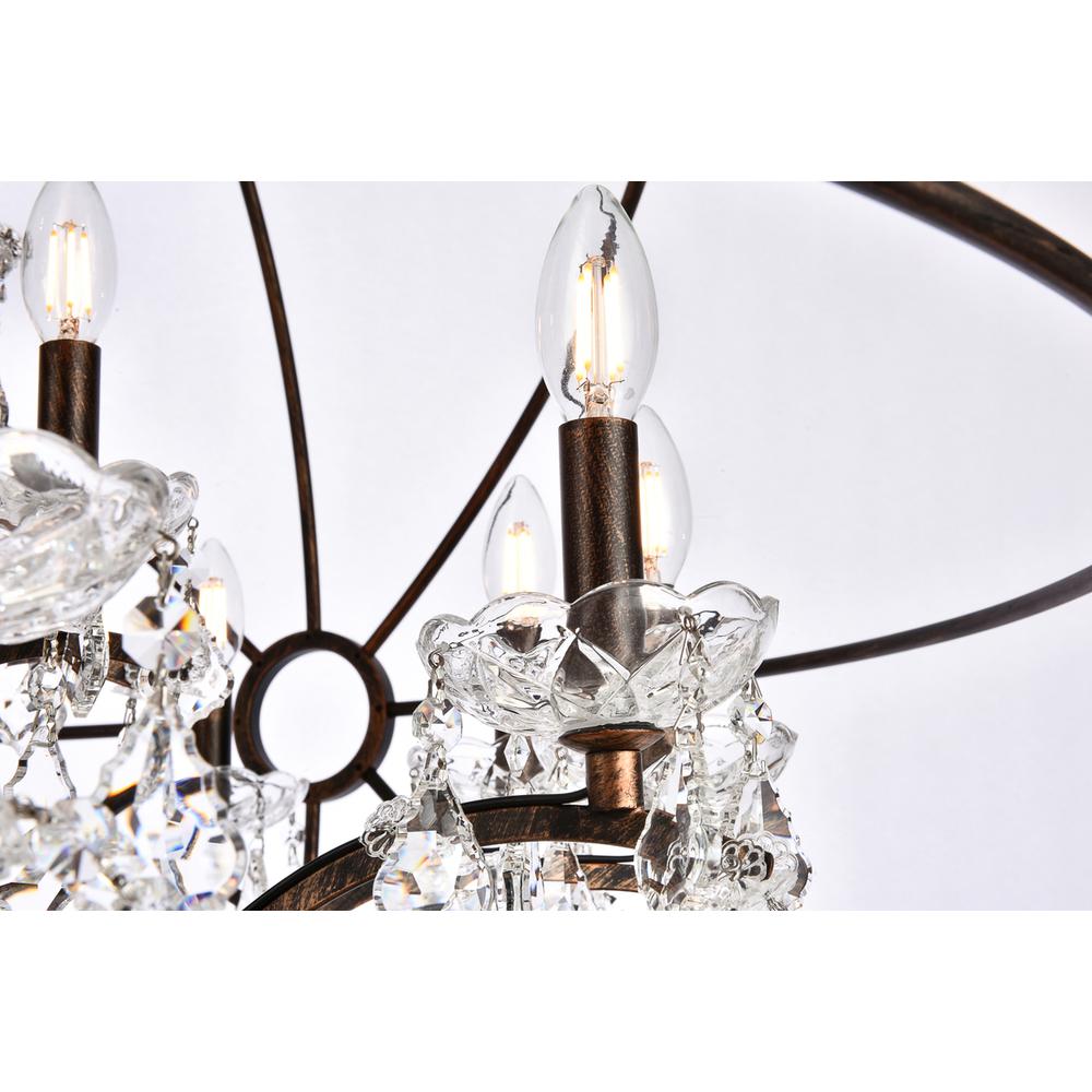 Geneva 18 light Dark Bronze Chandelier Clear Royal Cut crystal. Picture 5