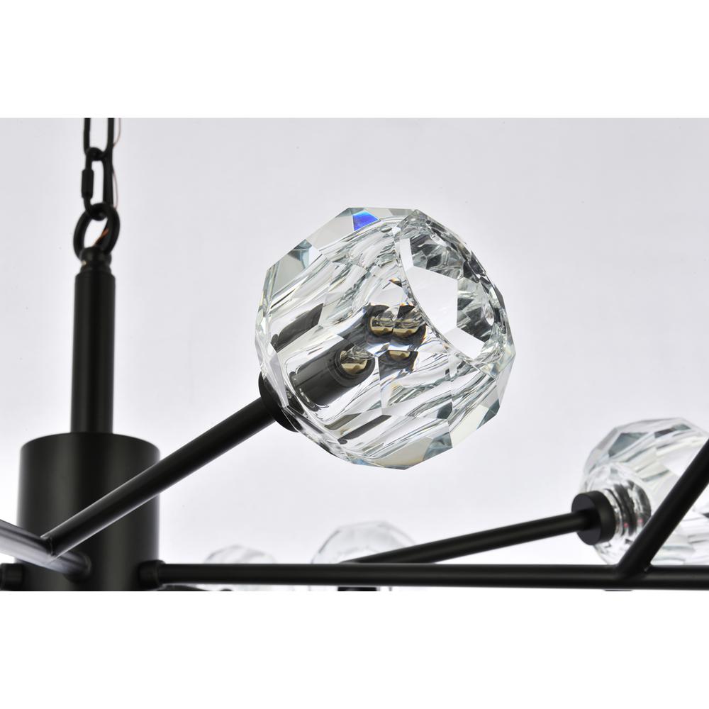 Graham 18 Light Pendant in Black. Picture 4