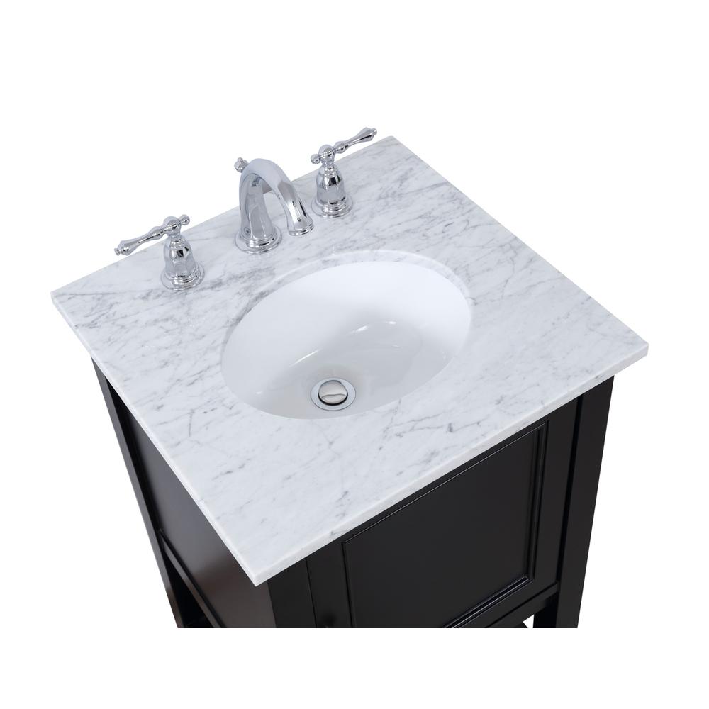 19 in. Single bathroom vanity set in Black. Picture 13