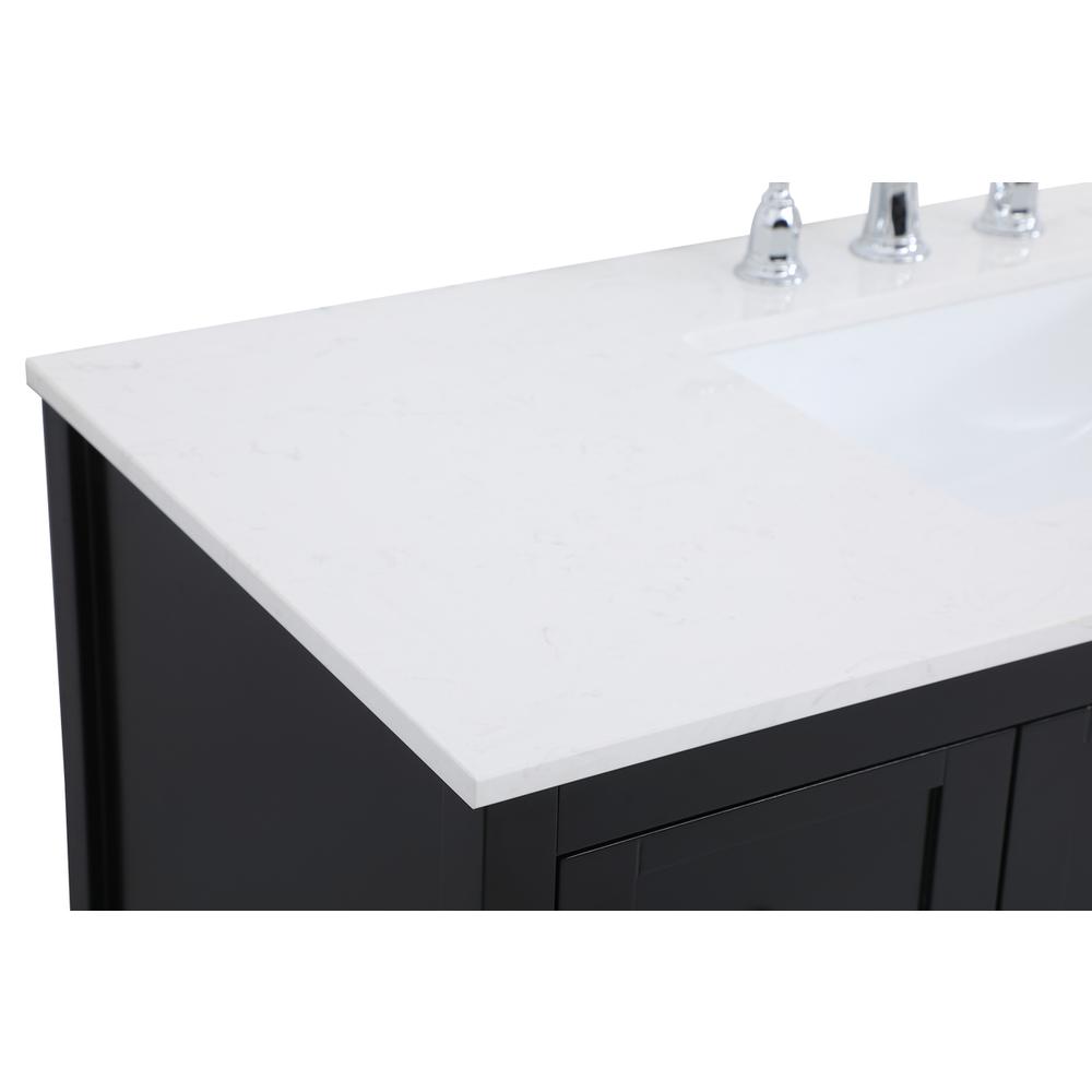 48 inch Single Bathroom Vanity in Black. Picture 10