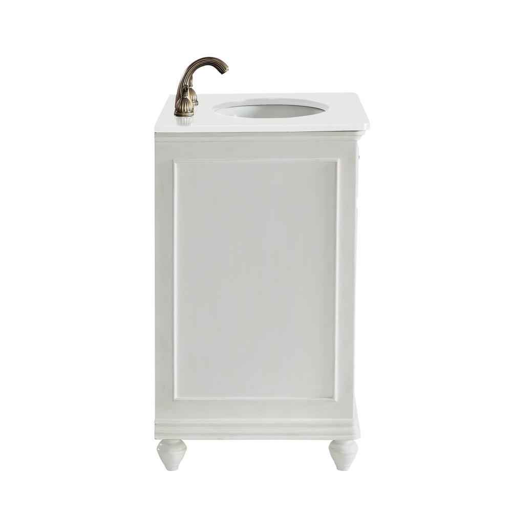 24 inch Single Bathroom vanity in Antique White. Picture 2