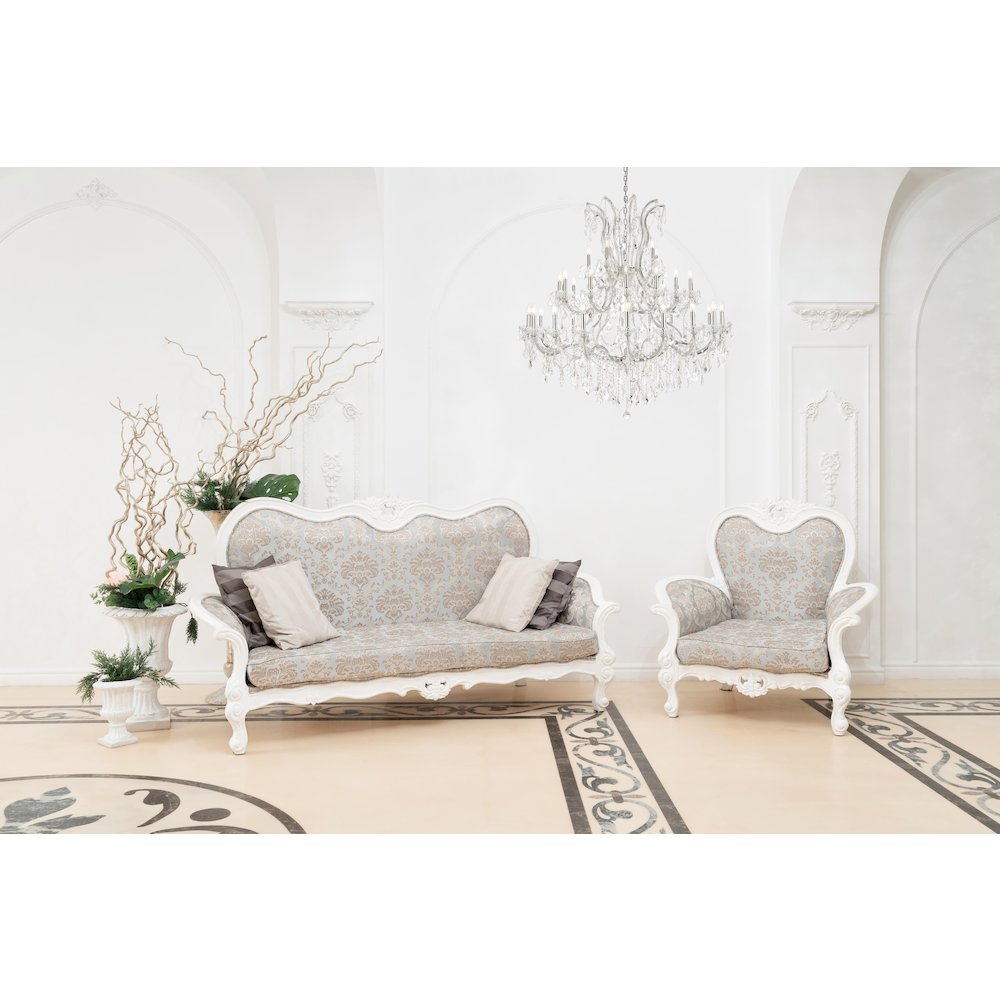 Maria Theresa 41 light Chrome Chandelier Clear Royal Cut Crystal. Picture 2