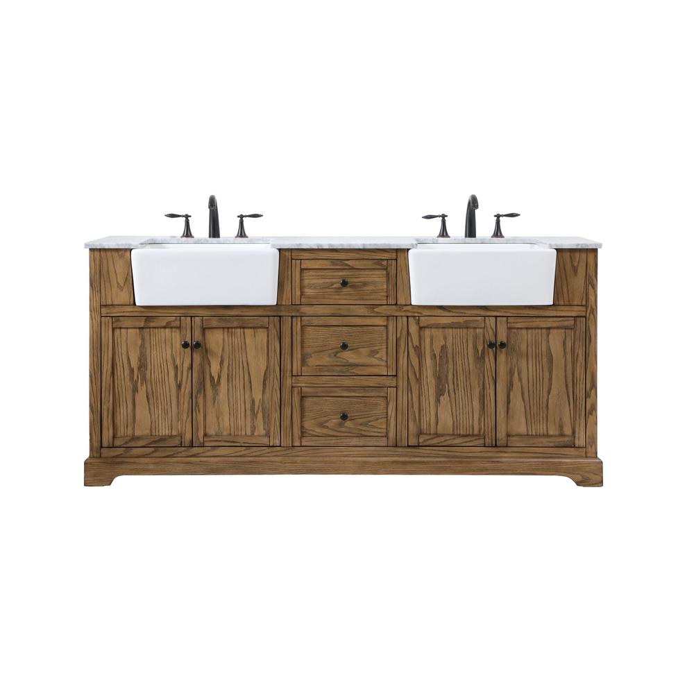 72 inch double bathroom vanity in driftwood. Picture 1