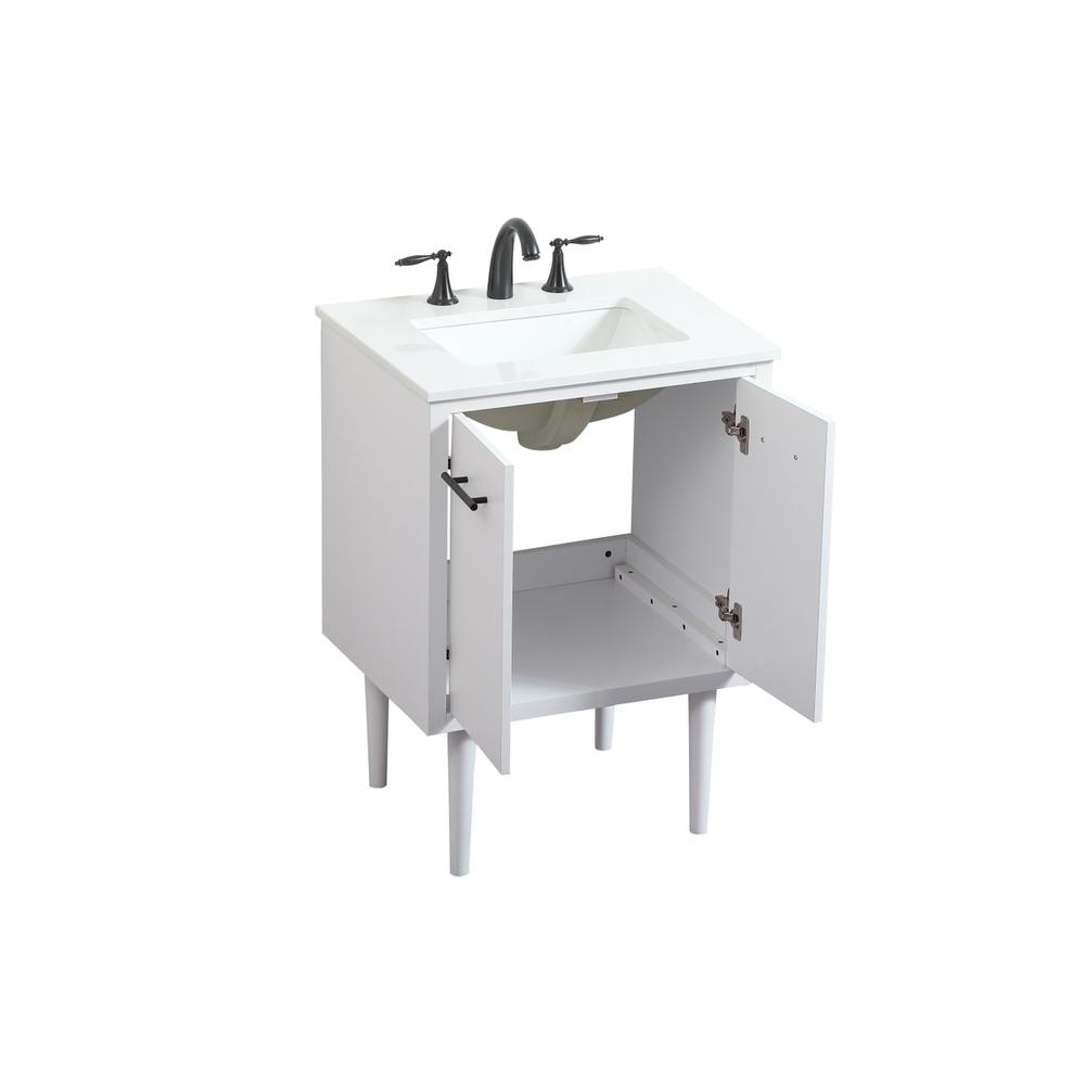 24 inch Single bathroom vanity in white. Picture 12