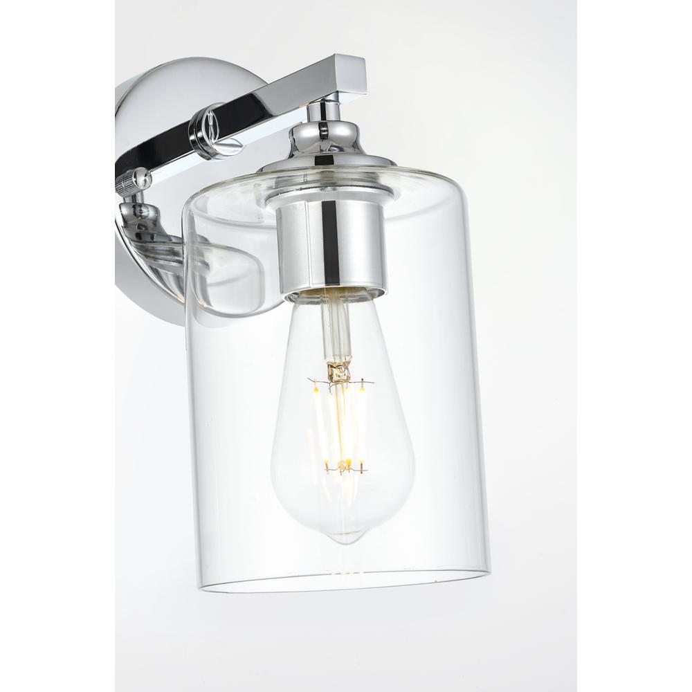 Mayson 1 light Chrome and Clear Bath Sconce. Picture 4