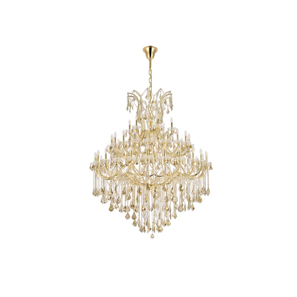 Maria Theresa 49 light Gold Chandelier Golden Teak (Smoky) Royal Cut Crystal. Picture 6