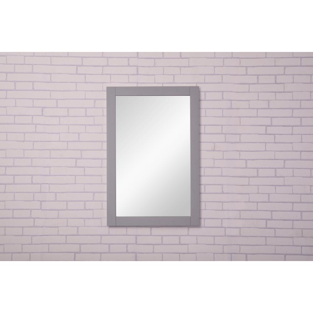 Saturn 22 In. Contemporary  Mirror In Light Grey. Picture 3