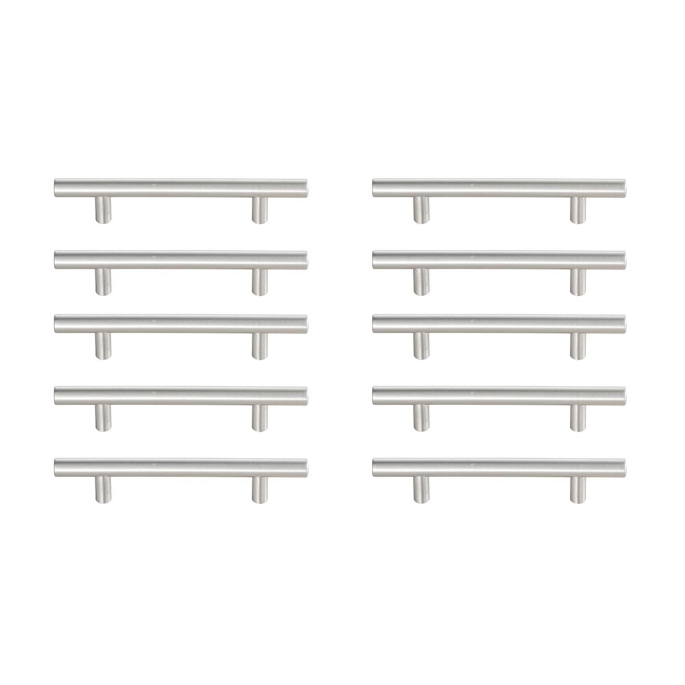 Quinn 4" Center to Center Brushed Nickel Bar Pull Multipack (set of 10). Picture 1