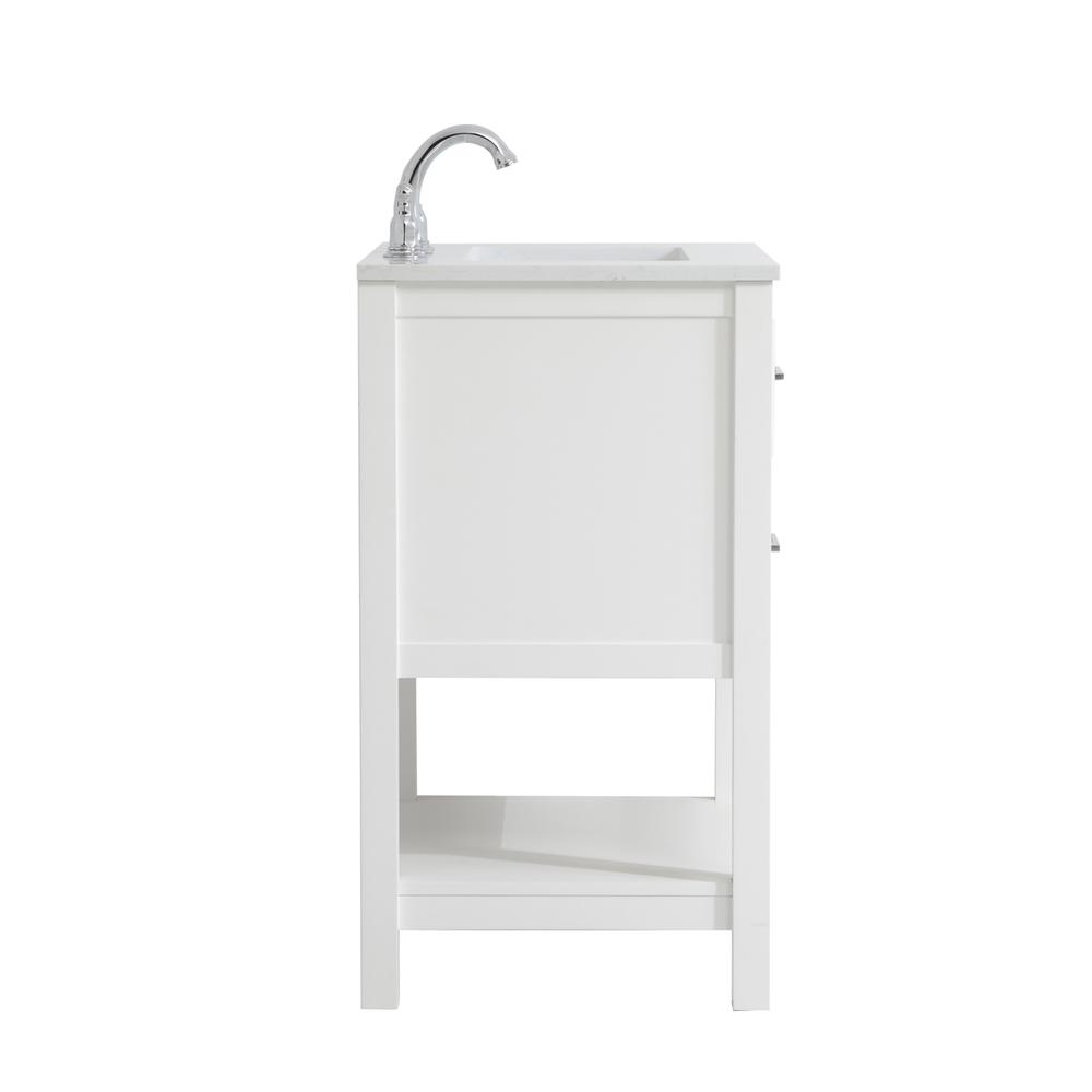 24 inch Single Bathroom Vanity in White. Picture 13