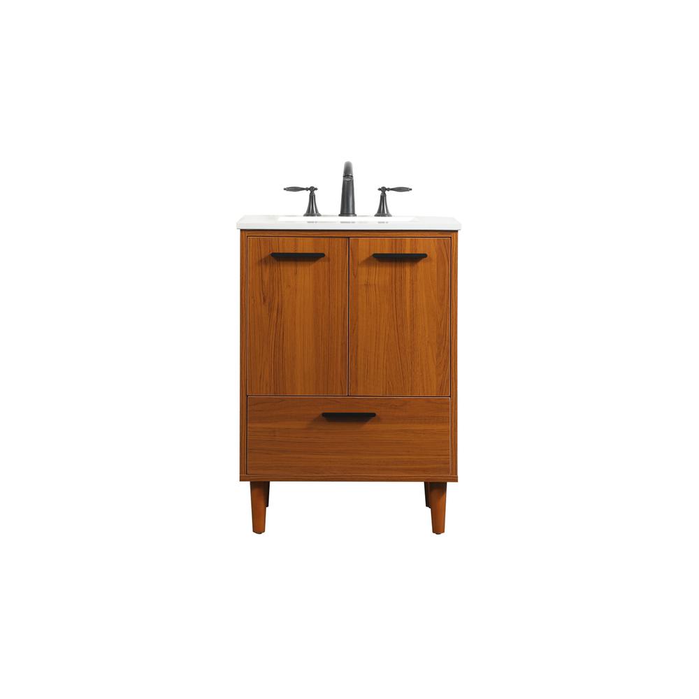24 inch bathroom vanity in Teak. Picture 1