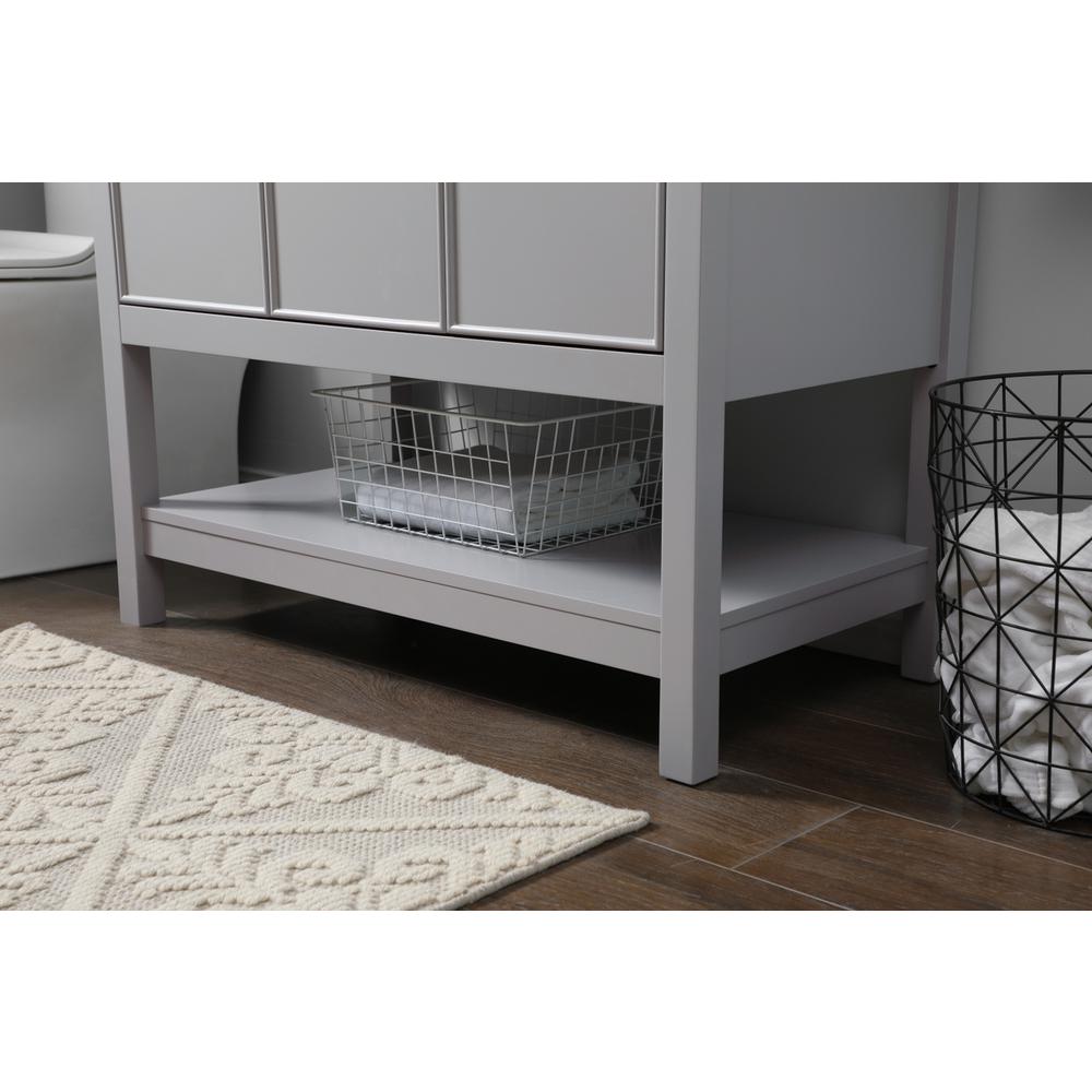 36 Inch SIngle Bathroom Vanity In Grey. Picture 6