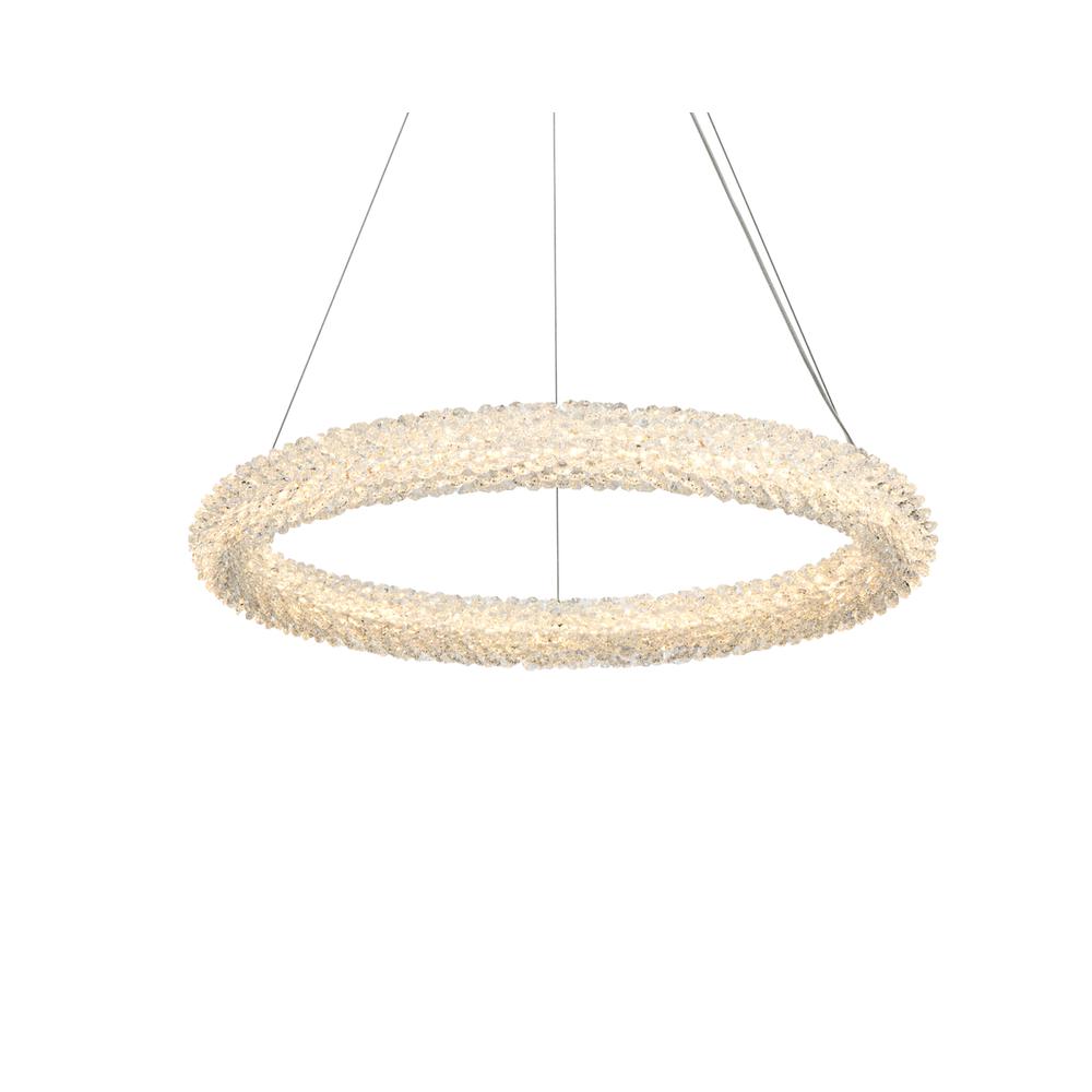 Bowen 24 inch Adjustable LED Chandelier in Chrome. Picture 4