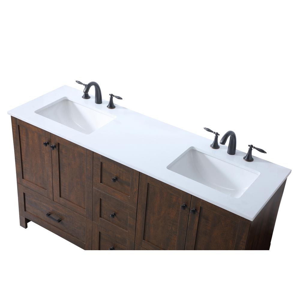 60 Inch Double Bathroom Vanity In Expresso. Picture 10