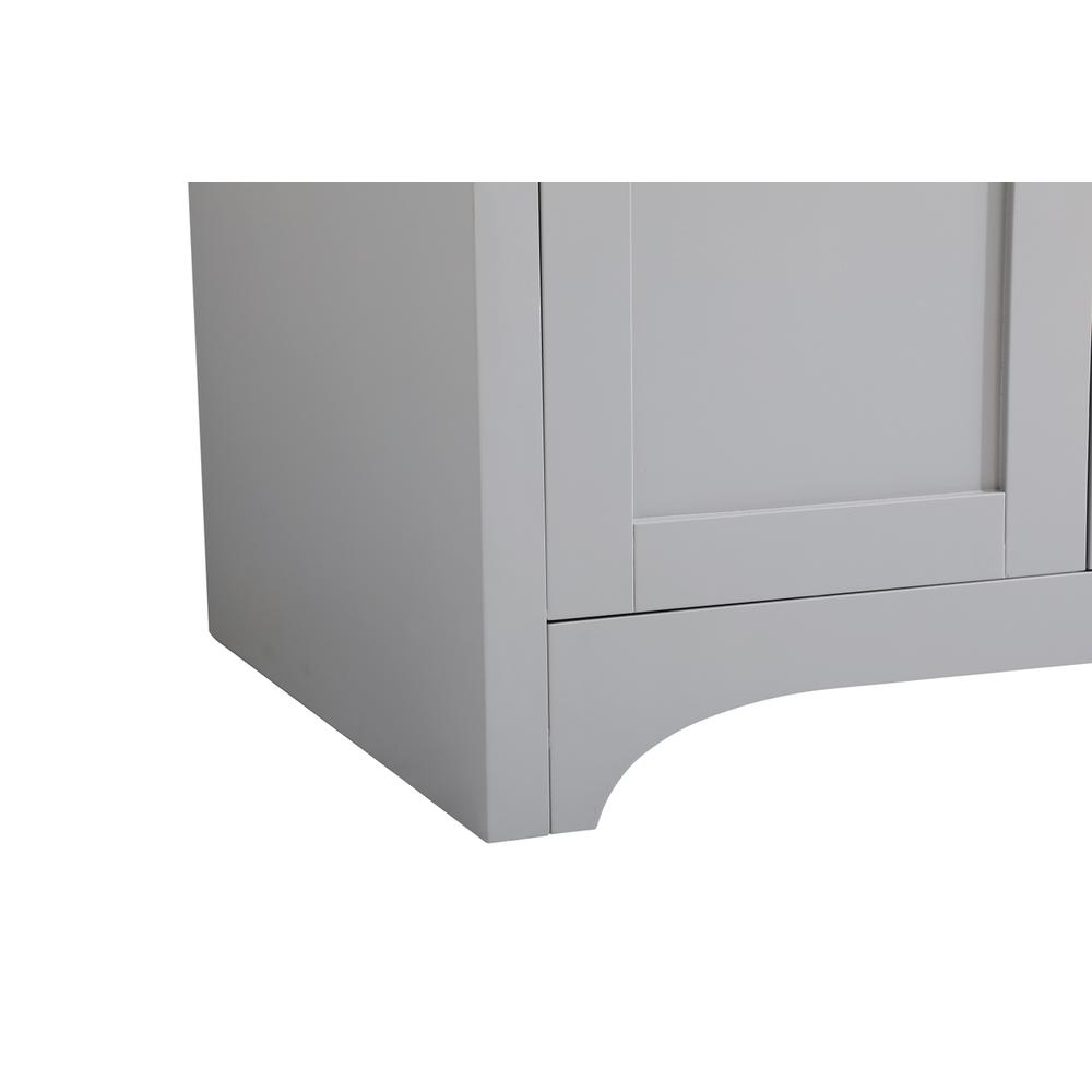42 inch Single Bathroom Vanity in Grey with Backsplash. Picture 13