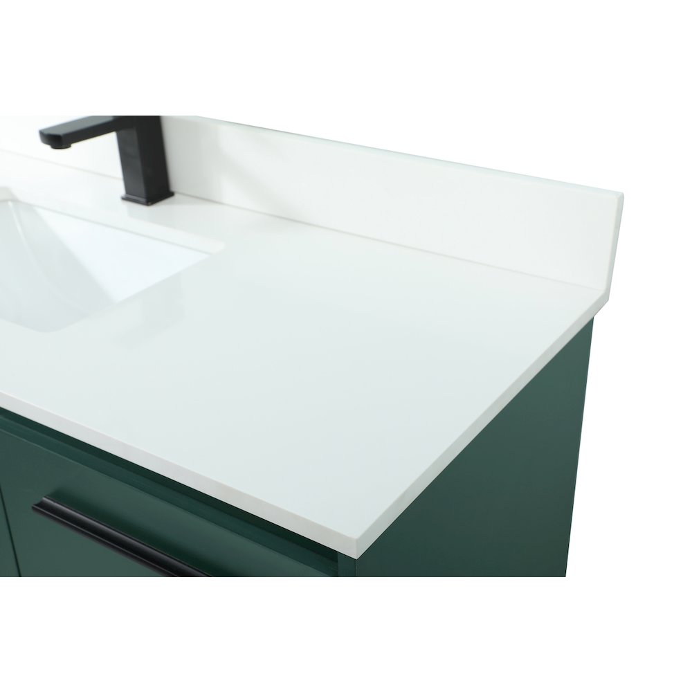 48 Inch Single Bathroom Vanity In Green With Backsplash. Picture 12