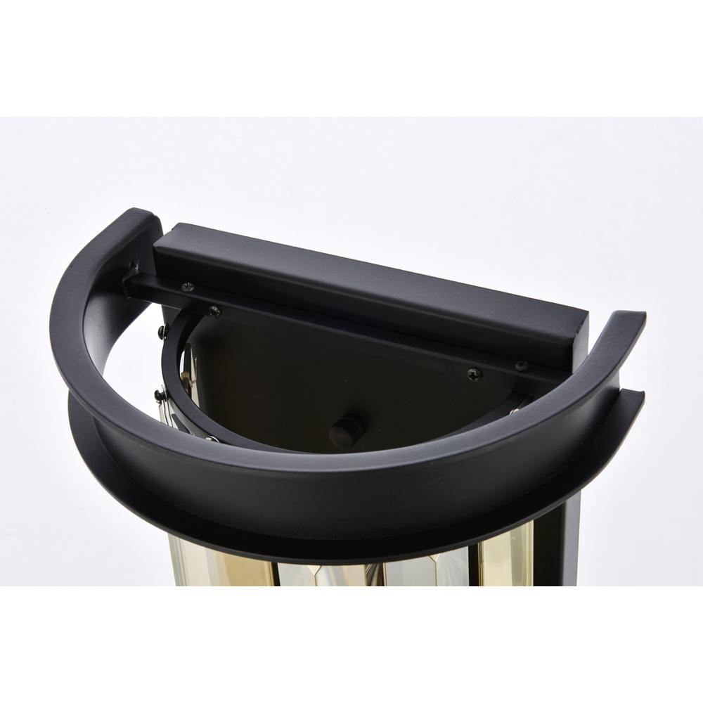 Sydney 2 light Matte Black Wall Sconce Golden Teak (Smoky) Royal Cut Crystal. Picture 3
