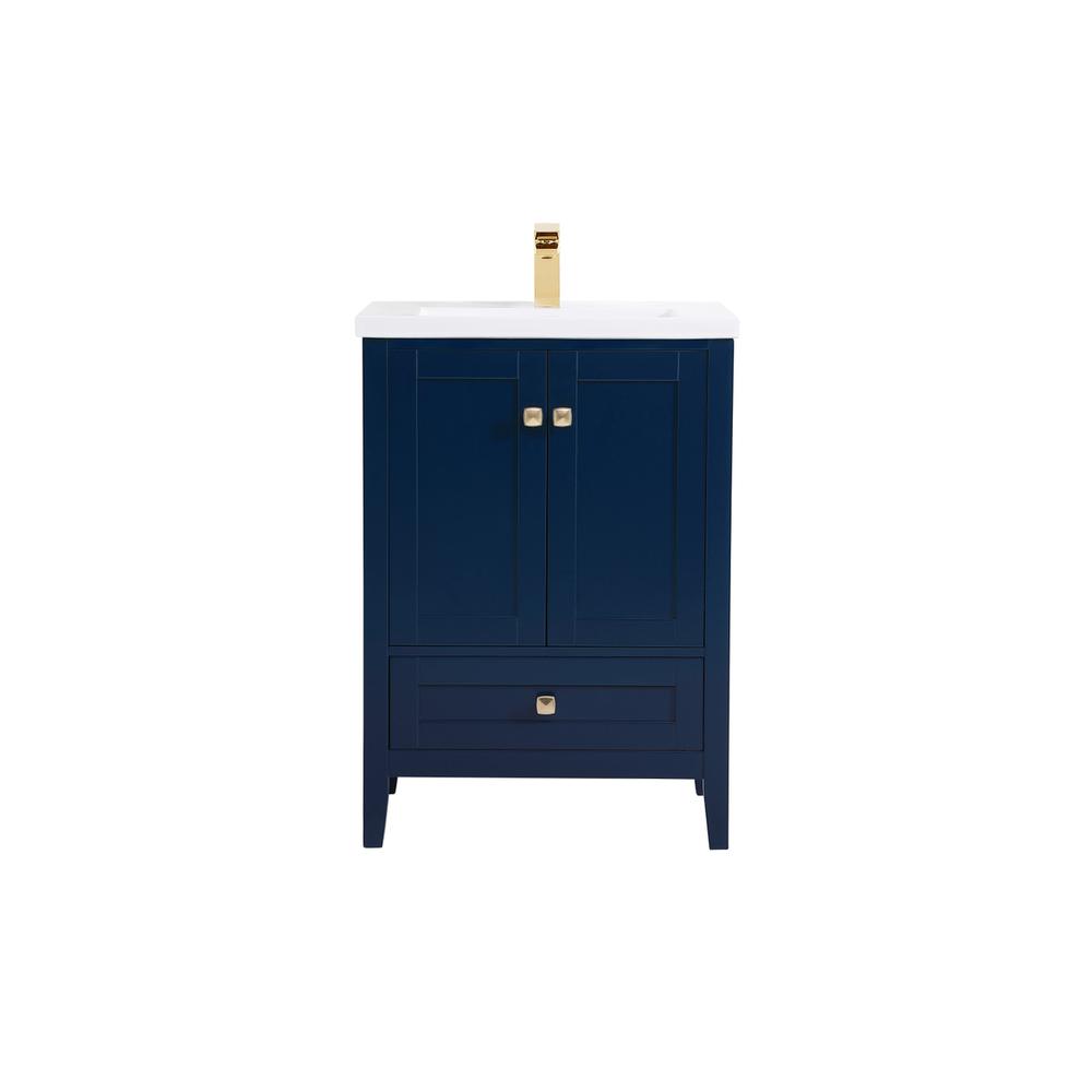 24 inch bathroom vanity in Blue. Picture 1