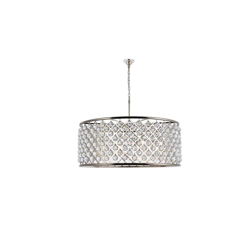 Madison 10 light polished Nickel Chandelier Clear Royal Cut Crystal. Picture 1