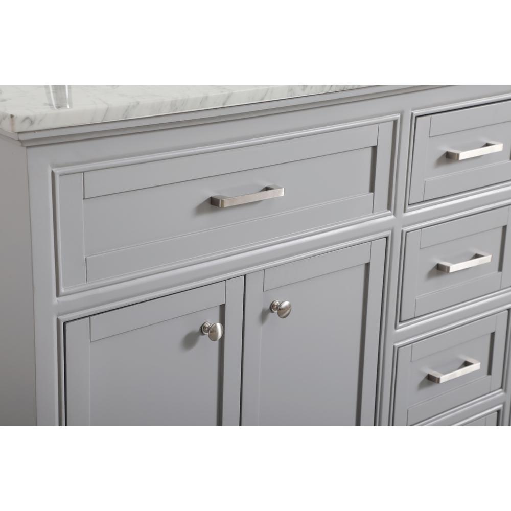 60 In. Double Bathroom Vanity Set In Light Grey. Picture 9