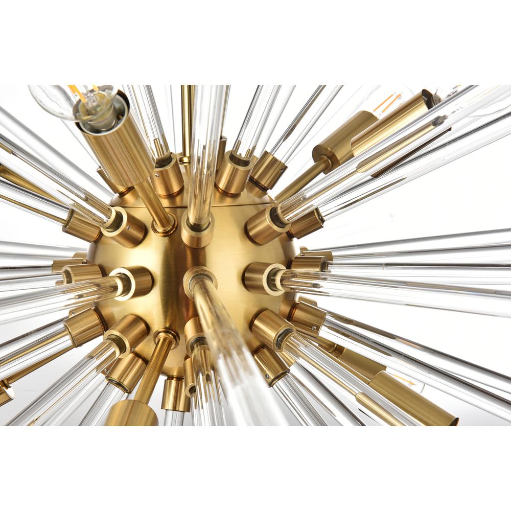 Sienna 36 inch crystal rod pendant in gold. Picture 3