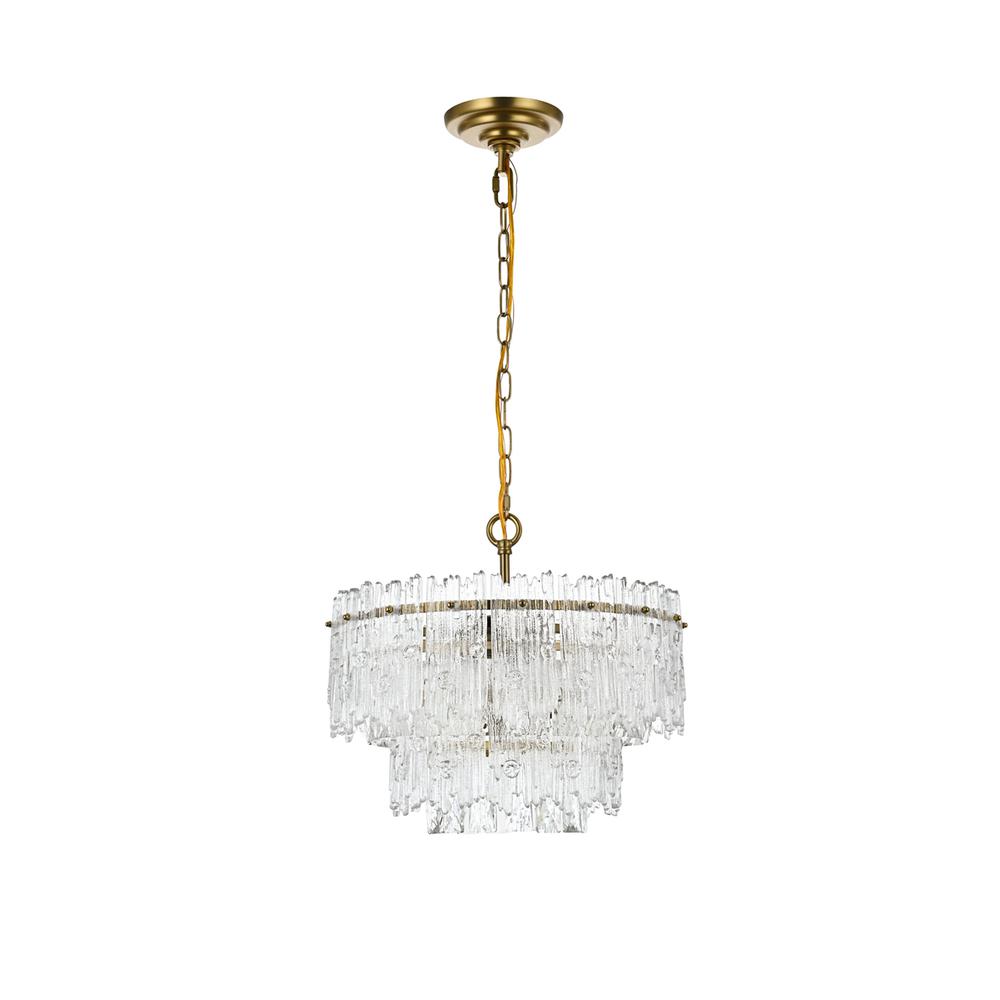 Emilia 15 inch Pendant Light in Satin Gold. Picture 7