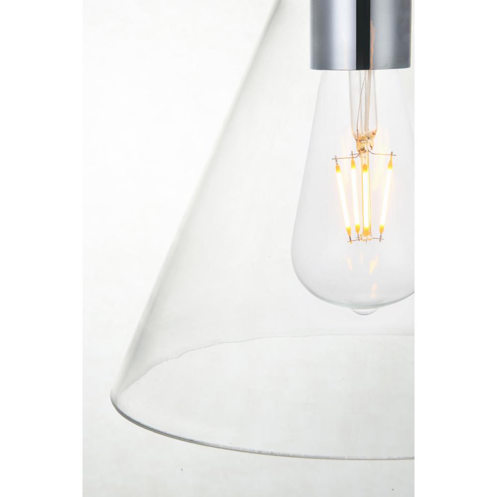 Destry 1 Light Chrome Pendant With Clear Glass. Picture 5