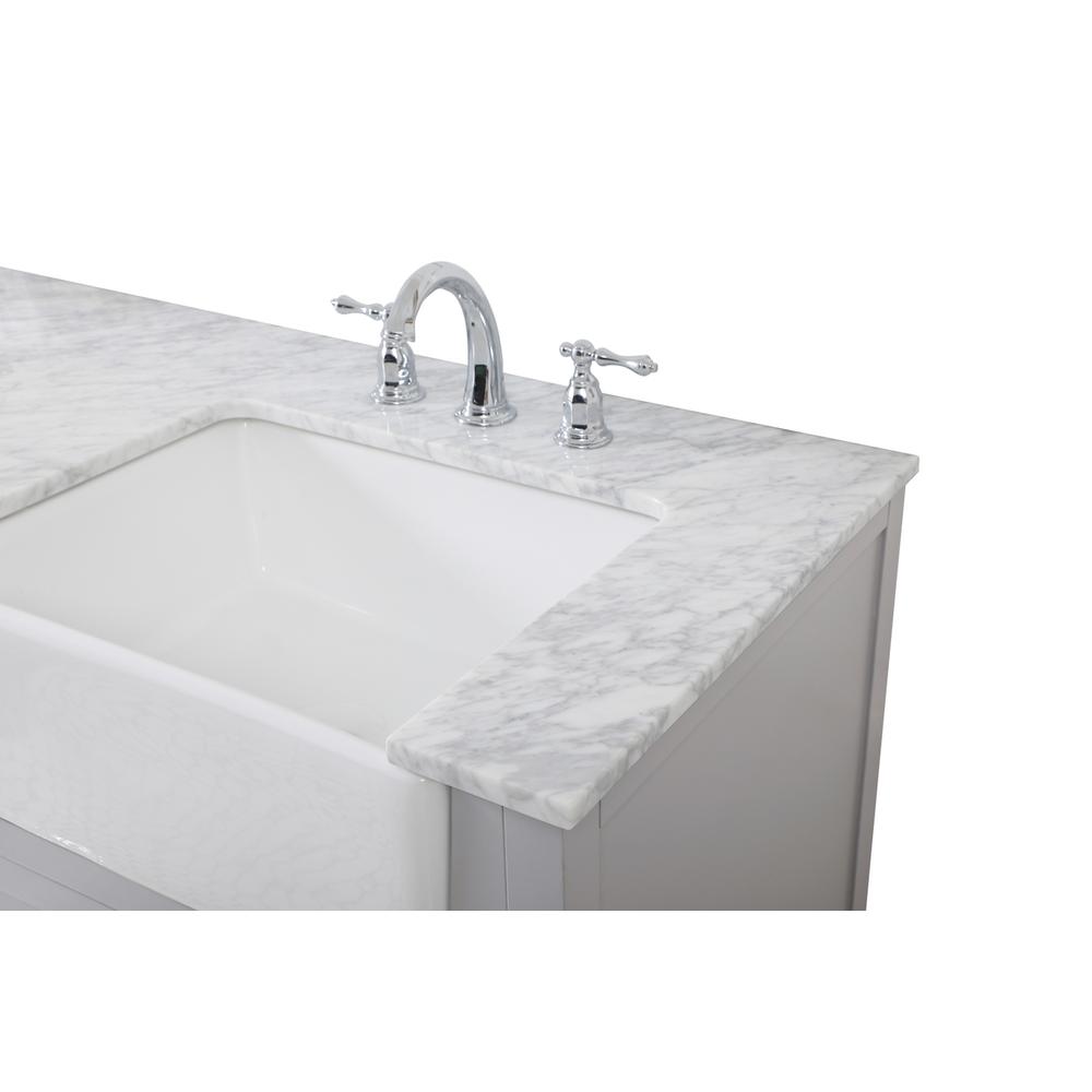 60 inch double bathroom vanity in grey. Picture 11