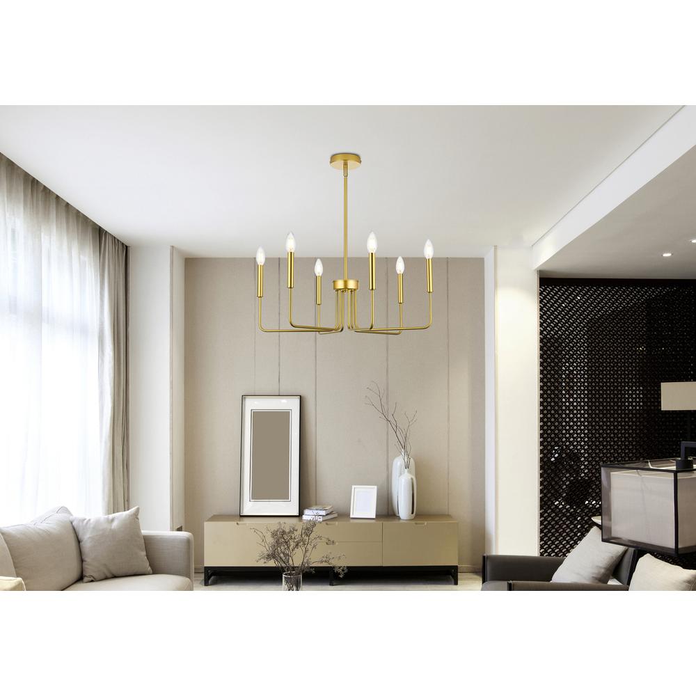Willa 26 inch Pendant Light in Brass. Picture 7