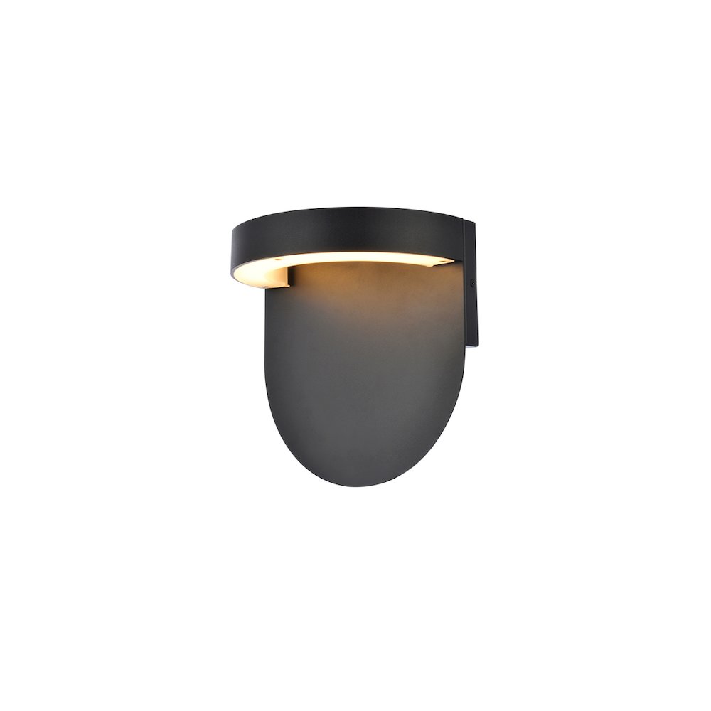 Raine Integrated Led Wall Sconce  In Black. Picture 2