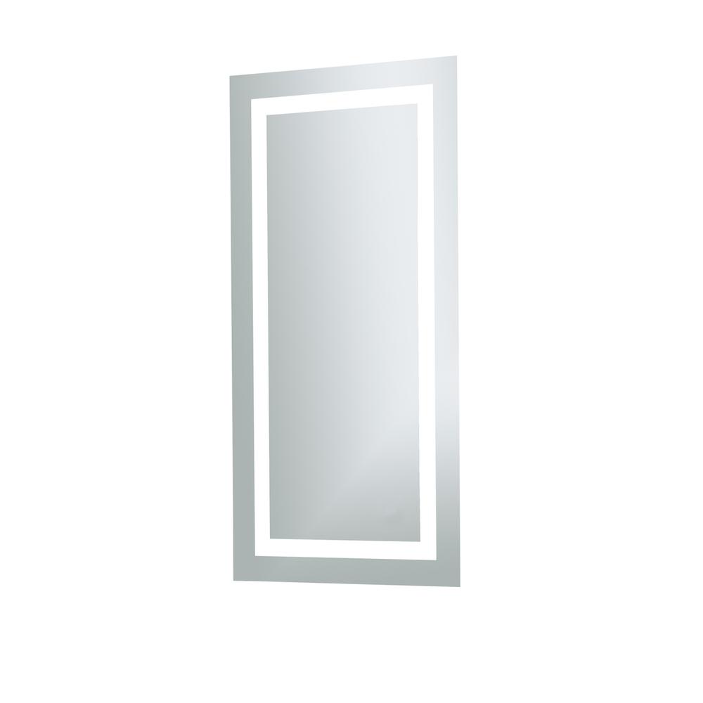 LED Hardwired Mirror Rectangle W20H40 Dimmable 5000K. Picture 4