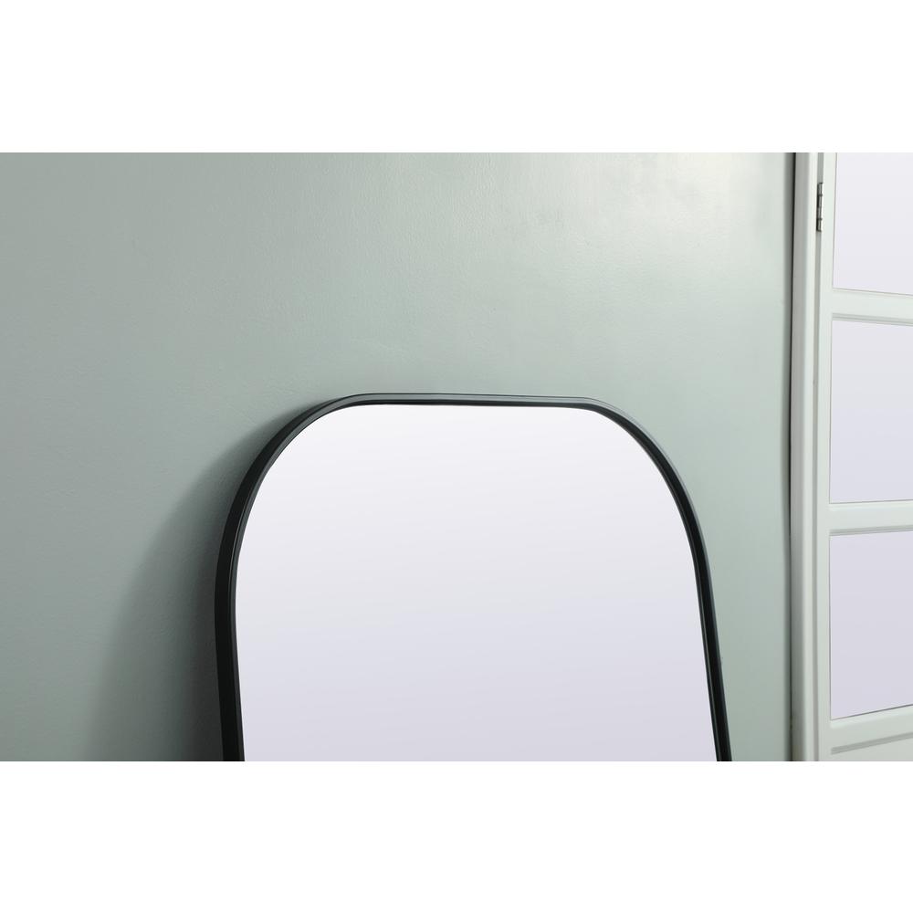 Metal Frame Arch Full Length Mirror 35x72 Inch in Black. Picture 5