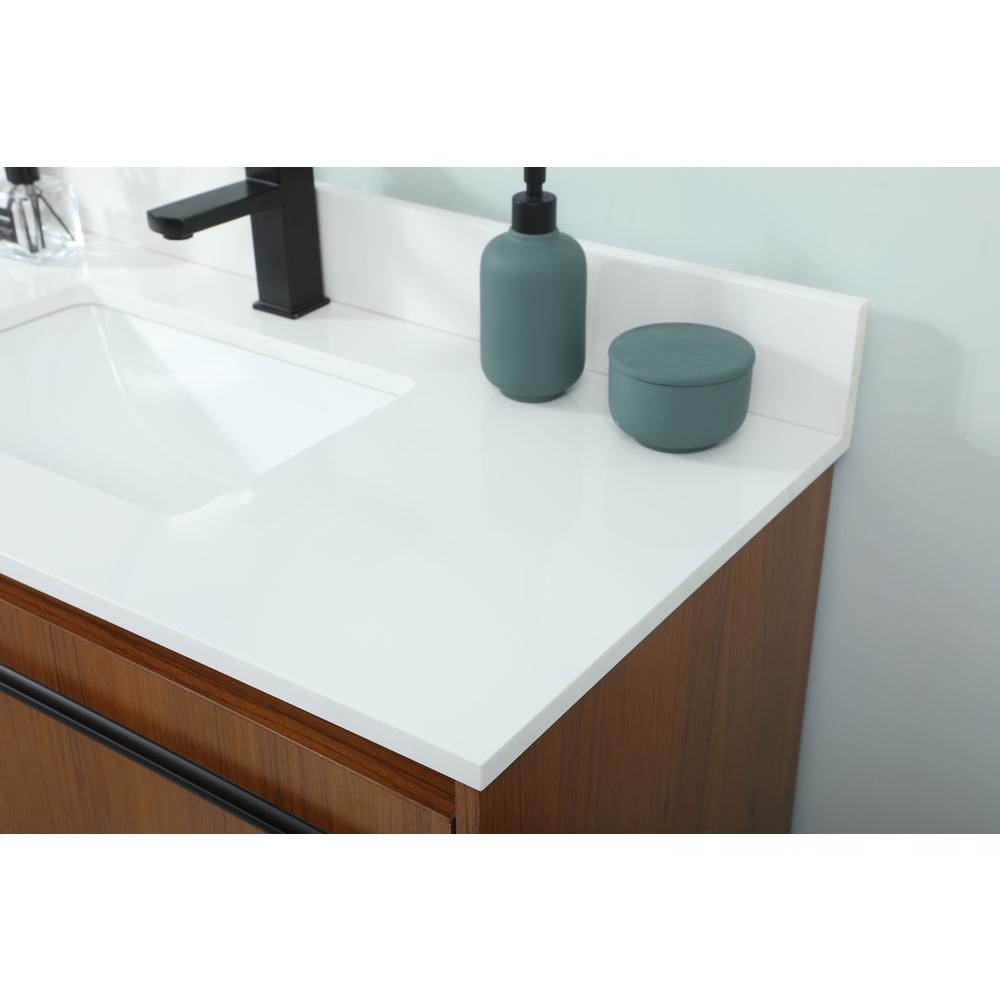 40 inch Single bathroom vanity in teak with backsplash. Picture 5
