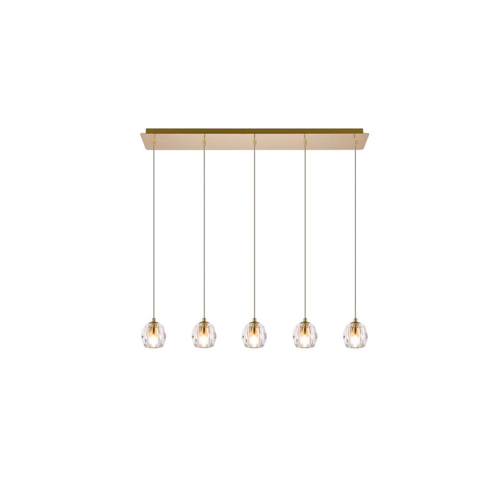 Eren 5 lights Gold pendant. Picture 1