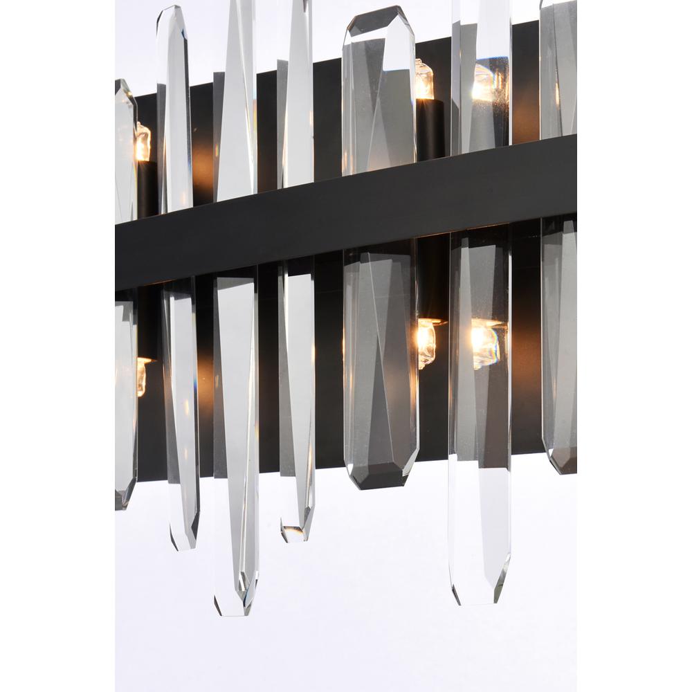Serena 36 inch crystal bath sconce in black. Picture 3