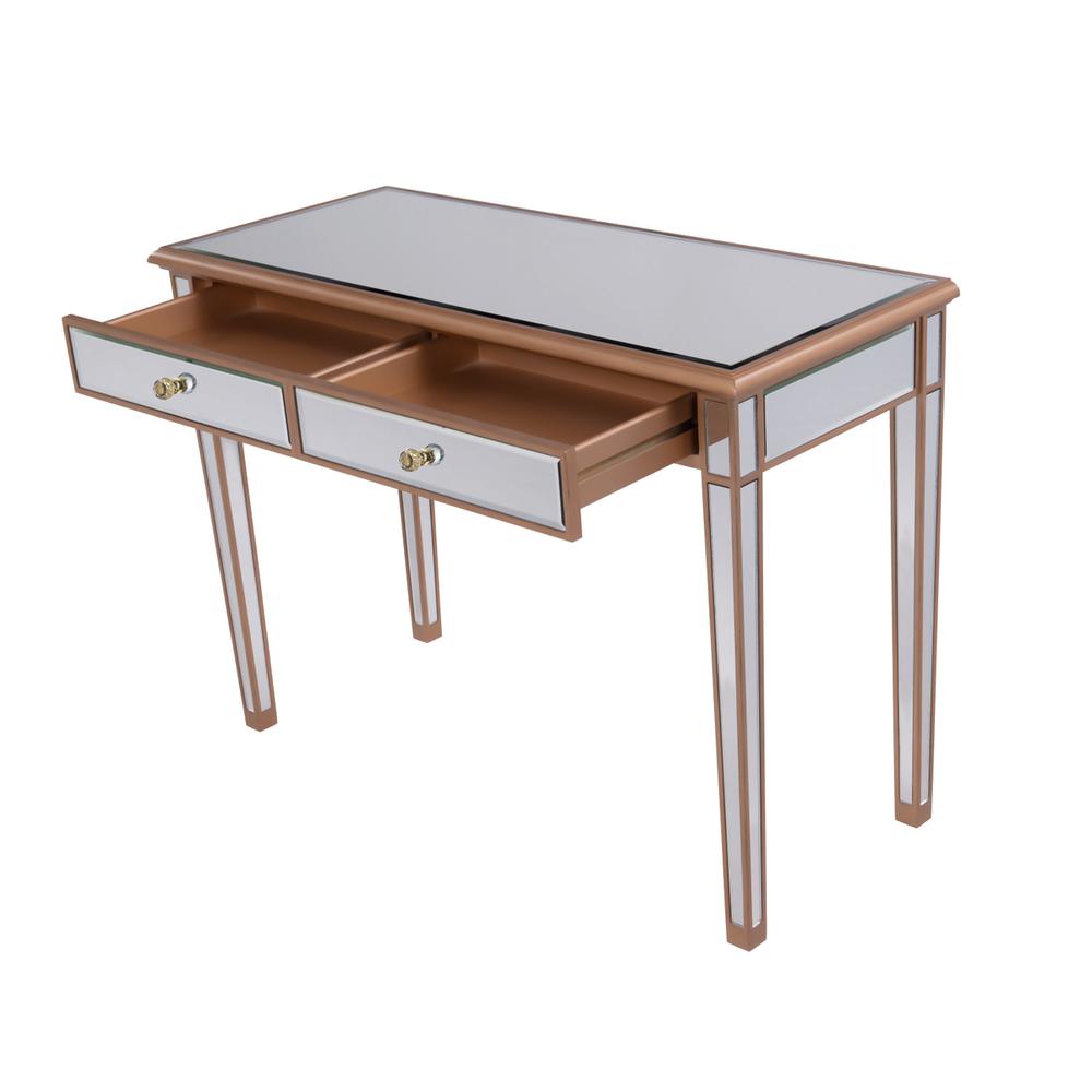 2 Drawers Dressing table 42 in. x 18 in. x 31 in. in Gold paint. Picture 5