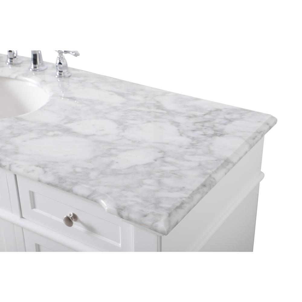 60 inch Single Bathroom Vanity set in White. Picture 11