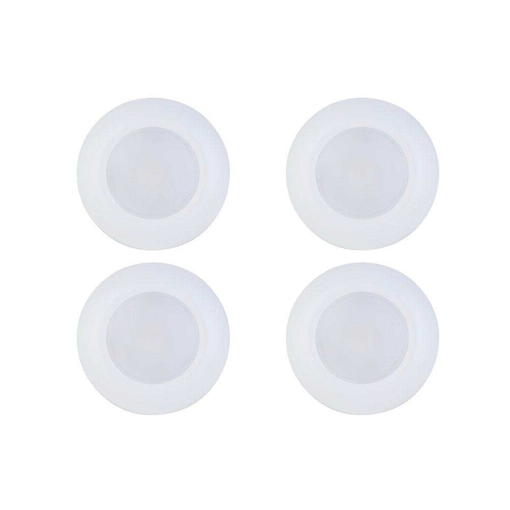 5 Inch 3000K-5000K Selectable 10W 600 Lumens Disk Light In White Pack Of 4. Picture 1