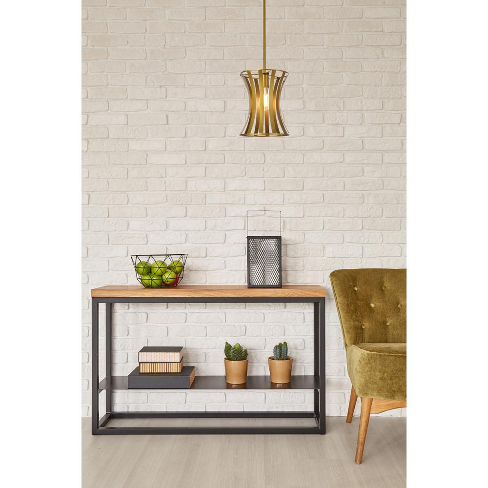 Lily 1 light pendant in brass. Picture 8