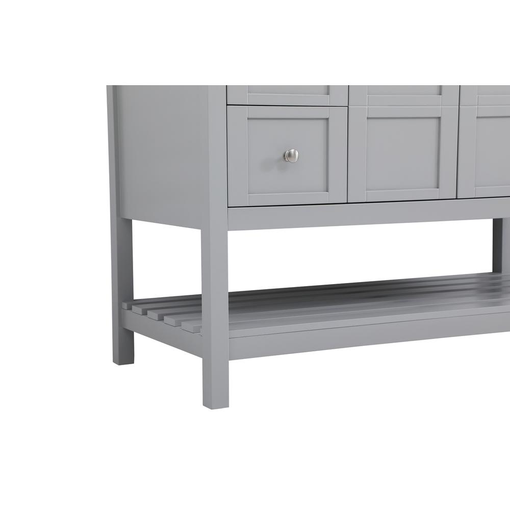 48 inch Single Bathroom Vanity in Gray with Backsplash. Picture 12