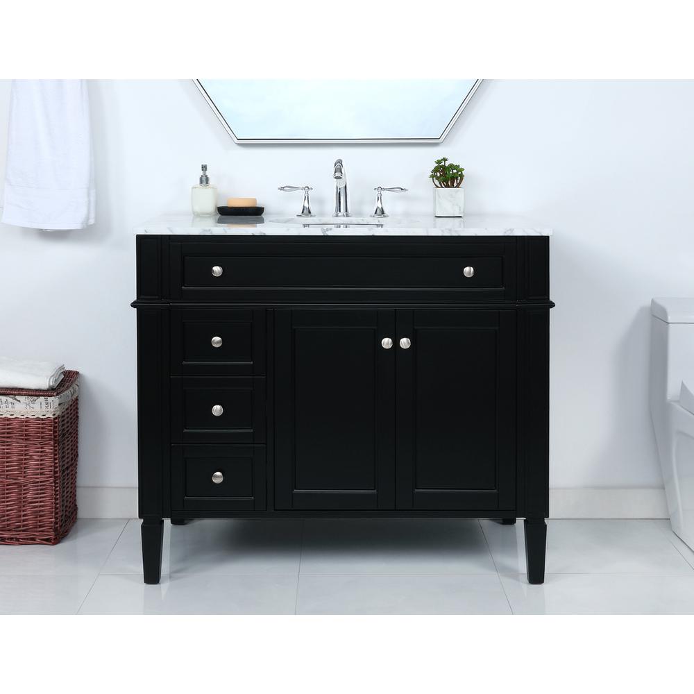 40 inch Single bathroom vanity in Black. Picture 14