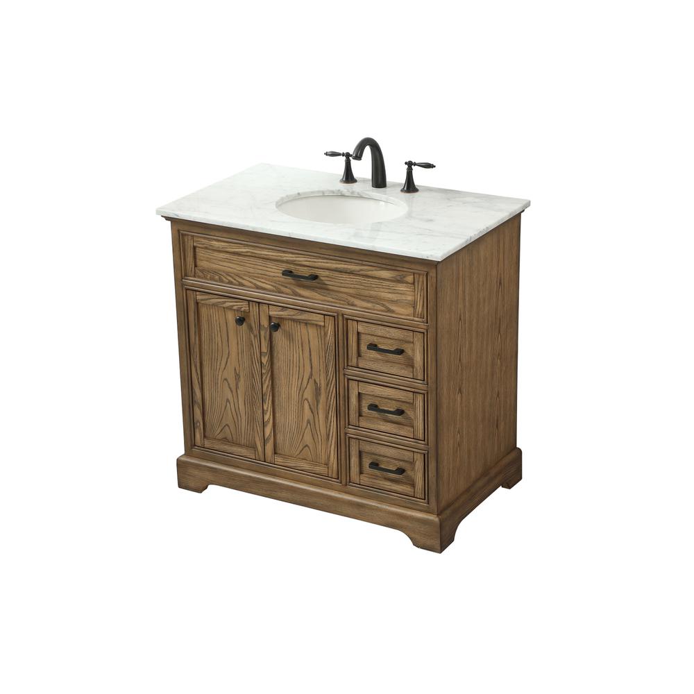 36 inch Single bathroom vanity in driftwood. Picture 8