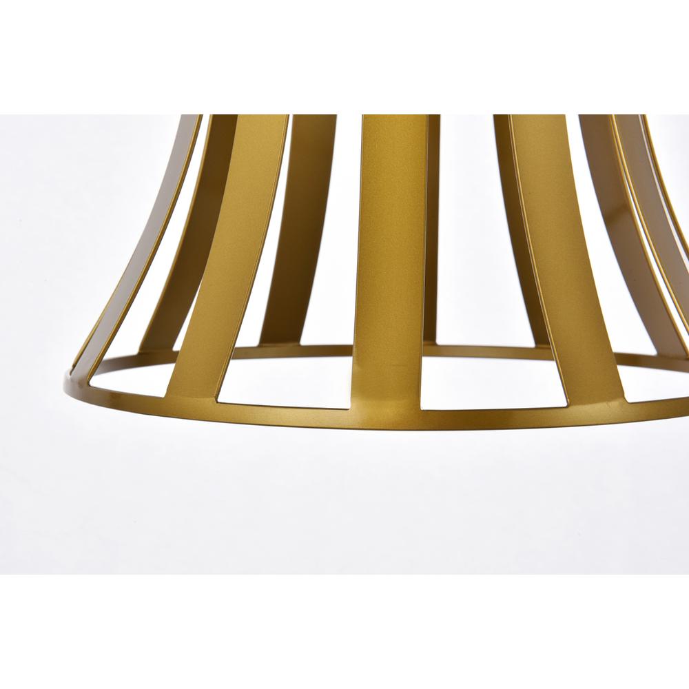 Lily 1 light pendant in brass. Picture 3