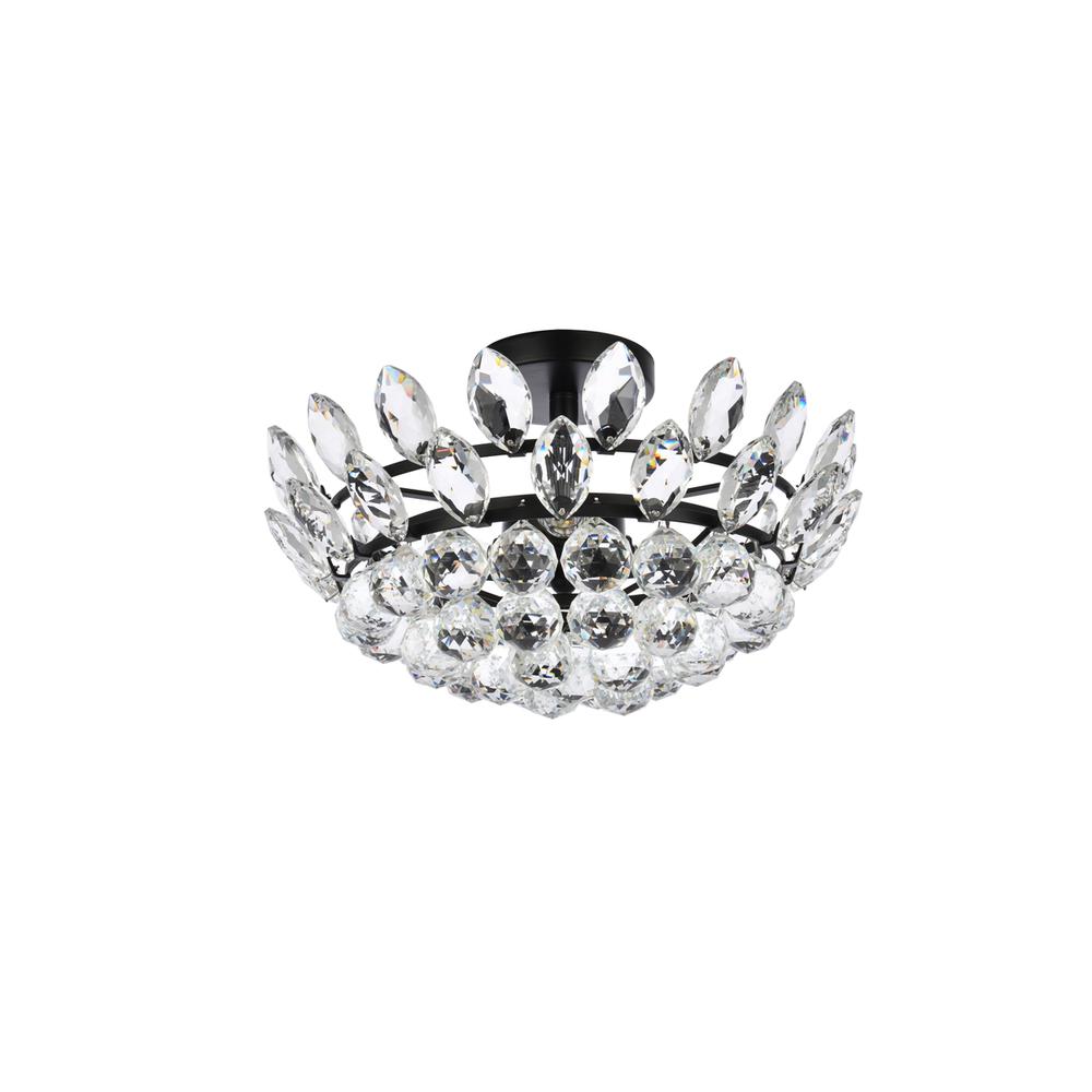 Emilia 16 inch flush mount in black. Picture 6