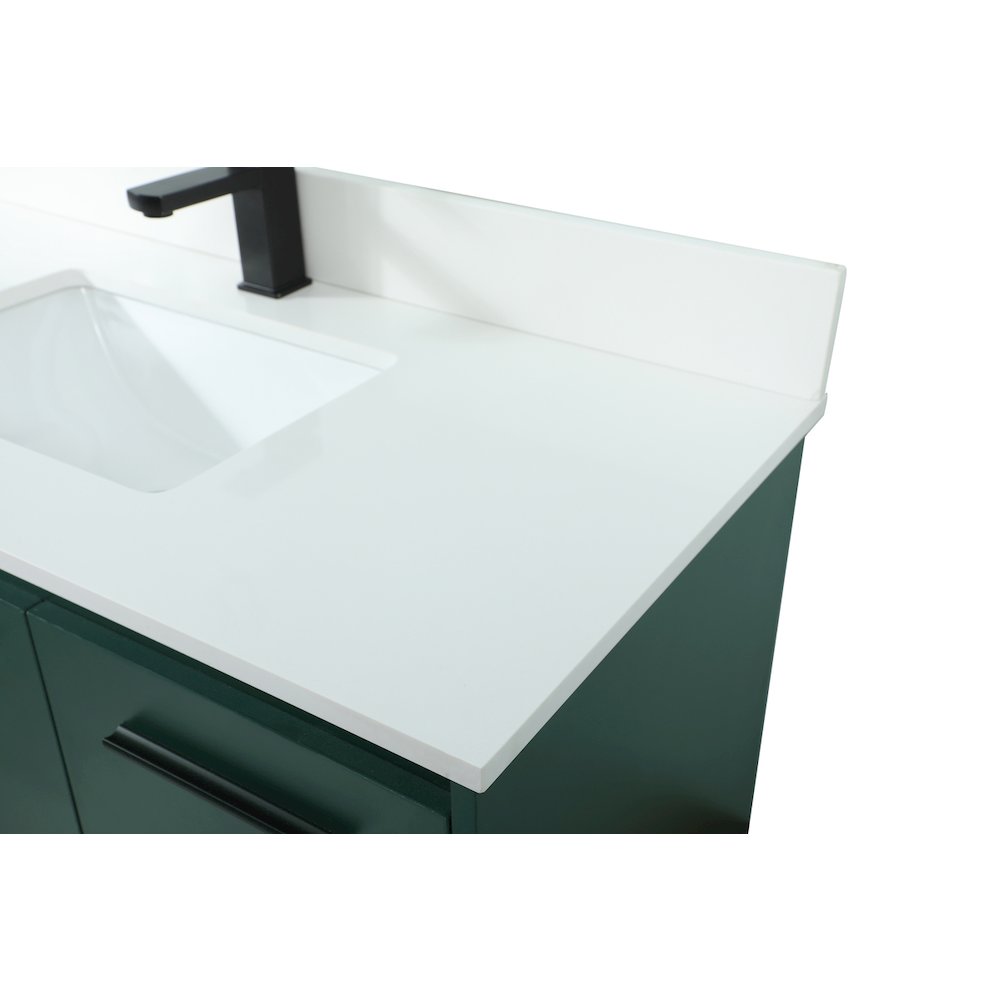 40 Inch Single Bathroom Vanity In Green With Backsplash. Picture 12