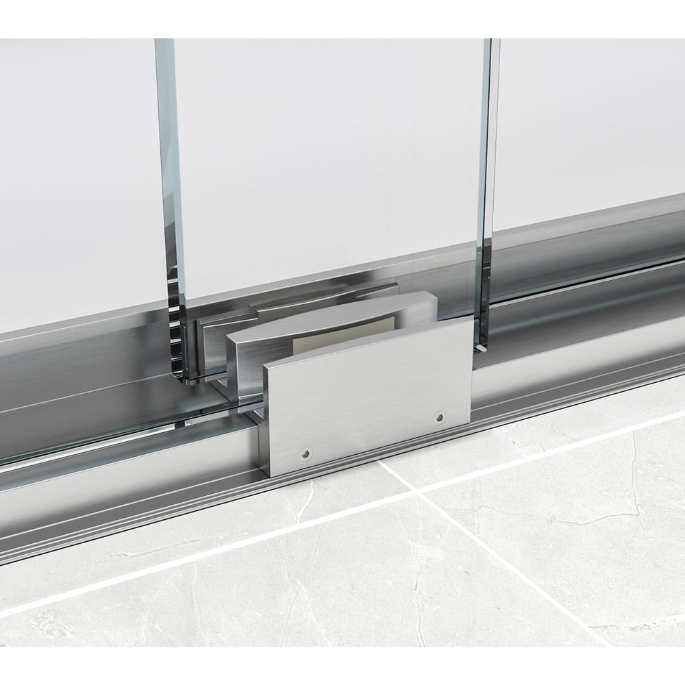 Semi-frameless shower door 48 x 76 Brushed Nickel. Picture 9