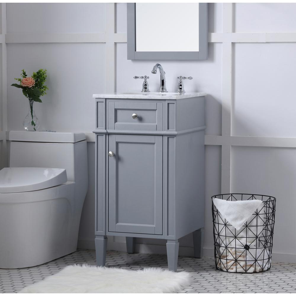 18 in. Single Bathroom Vanity set in grey. Picture 2