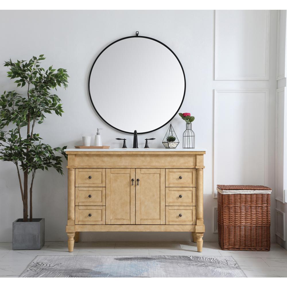 48 inch Single Bathroom vanity in Antique Beige. Picture 6
